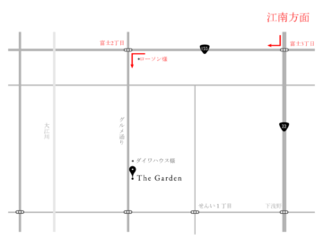 ザ・ガーデン一宮　地図(江南市方面から)